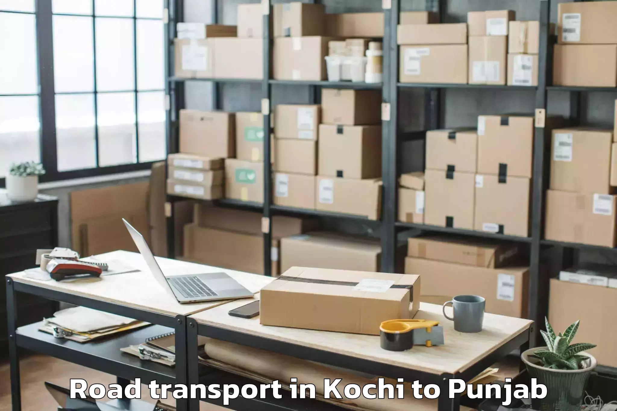 Book Kochi to Garhshankar Road Transport Online